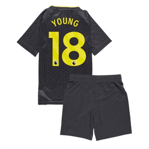 Everton Ashley Young #18 Bortatröja Barn 2024-25 Kortärmad (+ Korta byxor)