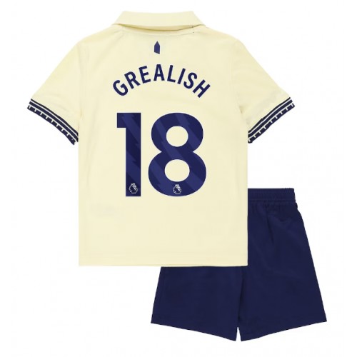 Everton Jack Grealish #18 Bortatröja Barn 2025-26 Kortärmad (+ Korta byxor)
