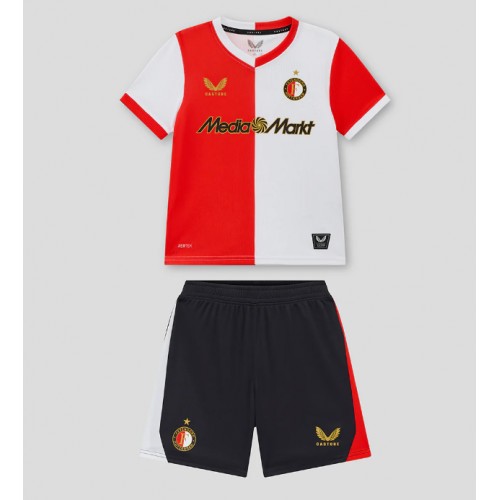 Feyenoord Hemmatröja Barn 2025-26 Kortärmad (+ Korta byxor)