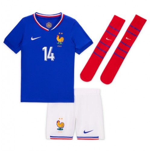 Frankrike Adrien Rabiot #14 Hemmatröja Barn EM 2024 Kortärmad (+ Korta byxor)