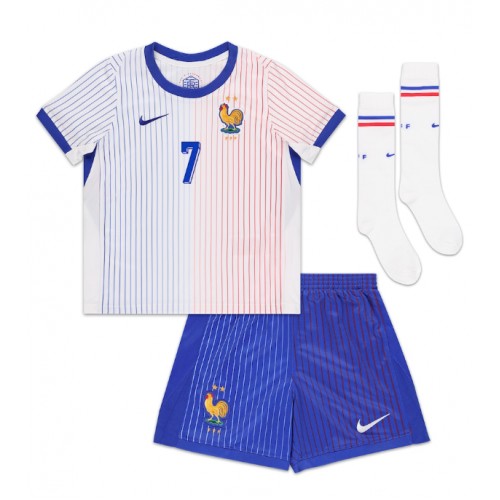 Frankrike Antoine Griezmann #7 Bortatröja Barn EM 2024 Kortärmad (+ Korta byxor)