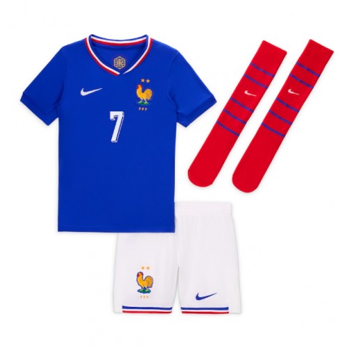 Frankrike Antoine Griezmann #7 Hemmatröja Barn EM 2024 Kortärmad (+ Korta byxor)