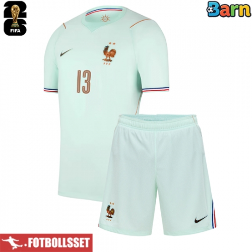 Frankrike Kante #13 Bortatröja Barn VM 2026 Kortärmad (+ Korta byxor)