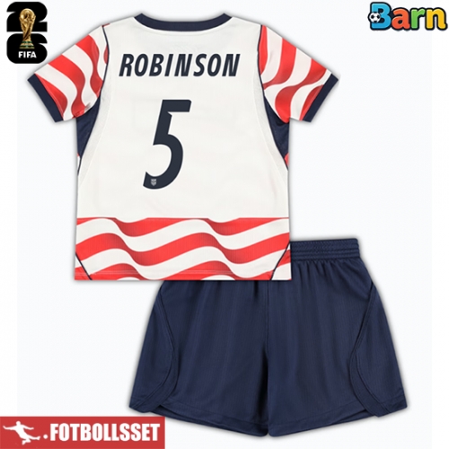 Förenta stater Antonee Robinson #5 Hemmatröja Barn VM 2026 Kortärmad (+ Korta byxor)