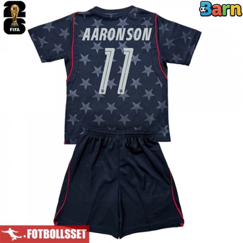 Förenta stater Brenden Aaronson #11 Bortatröja Barn VM 2026 Kortärmad (+ Korta byxor)