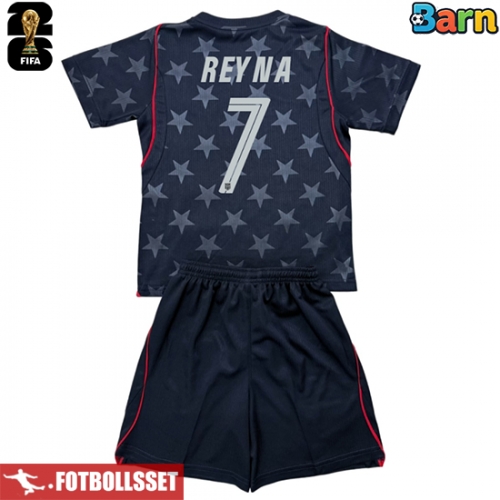 Förenta stater Giovanni Reyna #7 Bortatröja Barn VM 2026 Kortärmad (+ Korta byxor)
