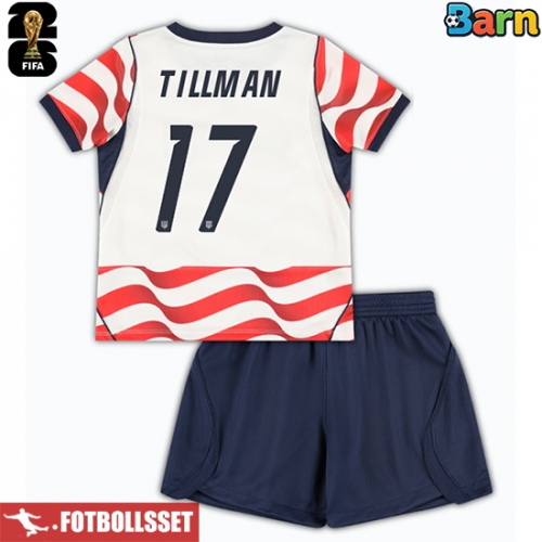 Förenta stater Malik Tillman #17 Hemmatröja Barn VM 2026 Kortärmad (+ Korta byxor)