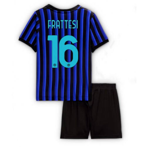 Inter Milan Davide Frattesi #16 Hemmatröja Barn 2025-26 Kortärmad (+ Korta byxor)