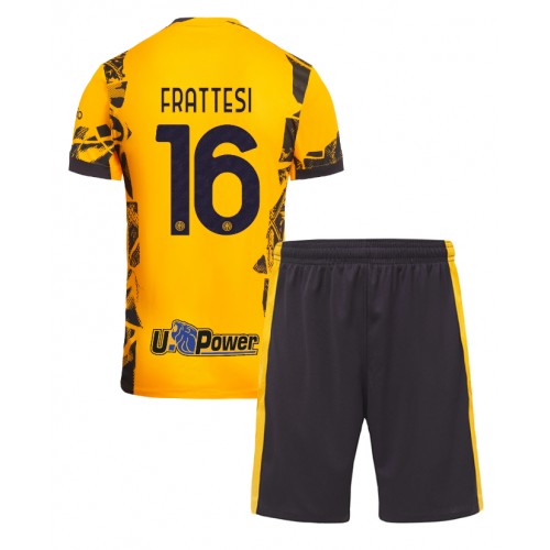 Inter Milan Davide Frattesi #16 Tredje Tröja Barn 2024-25 Kortärmad (+ Korta byxor)