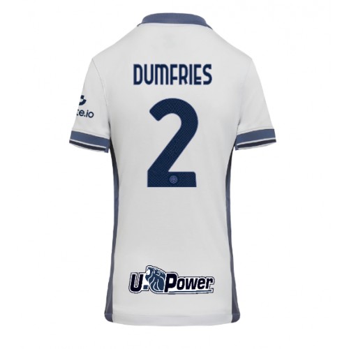 Inter Milan Denzel Dumfries #2 Bortatröja Dam 2024-25 Kortärmad Inter Milan Denzel Dumfries #2 Bortatröja Dam 2024-25 Kortärmad