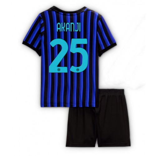 Inter Milan Manuel Akanji #25 Hemmatröja Barn 2025-26 Kortärmad (+ Korta byxor)