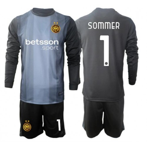 Inter Milan Yann Sommer #1 Målvakt Hemmatröja Barn 2025-26 Långärmad (+ Korta byxor)