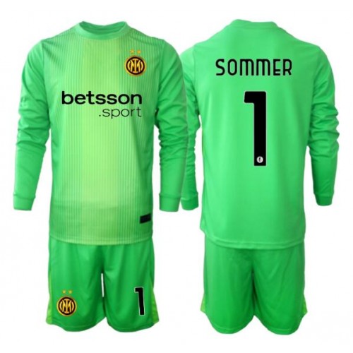 Inter Milan Yann Sommer #1 Målvakt Tredje Tröja Barn 2025-26 Långärmad (+ Korta byxor)
