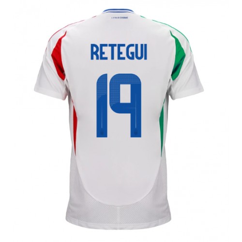 Italien Mateo Retegui #19 Bortatröja EM 2024 Kortärmad Italien Mateo Retegui #19 Bortatröja EM 2024 Kortärmad