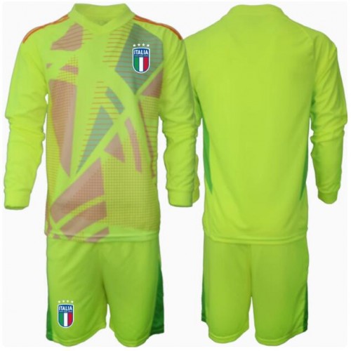 Italien Målvakt Hemmatröja Barn EM 2024 Långärmad (+ Korta byxor) Italien Målvakt Hemmatröja Barn EM 2024 Långärmad (+ Korta byxor)