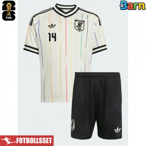Japan Junya Ito #14 Bortatröja Barn VM 2026 Kortärmad (+ Korta byxor)