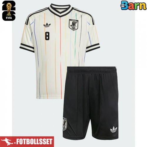 Japan Takumi Minamino #8 Bortatröja Barn VM 2026 Kortärmad (+ Korta byxor)