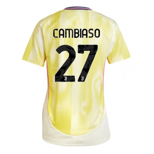 Juventus Andrea Cambiaso #27 Bortatröja Dam 2024-25 Kortärmad Juventus Andrea Cambiaso #27 Bortatröja Dam 2024-25 Kortärmad