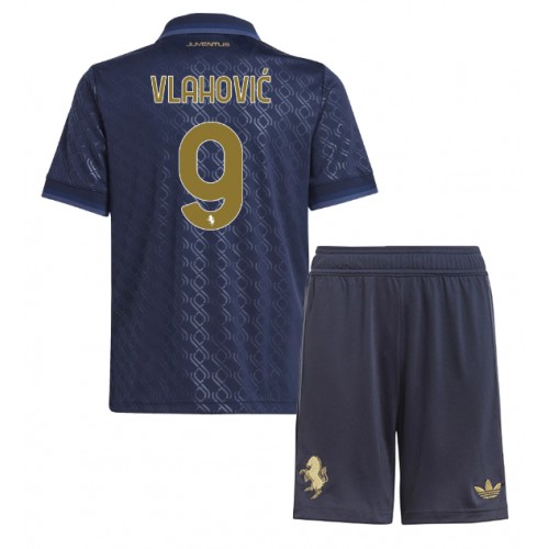 Juventus Dusan Vlahovic #9 Tredje Tröja Barn 2024-25 Kortärmad (+ Korta byxor)