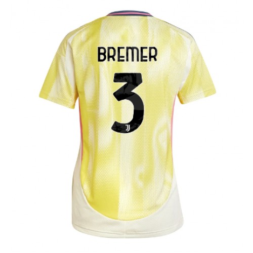 Juventus Gleison Bremer #3 Bortatröja Dam 2024-25 Kortärmad Juventus Gleison Bremer #3 Bortatröja Dam 2024-25 Kortärmad