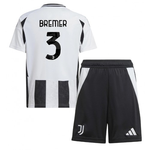 Juventus Gleison Bremer #3 Hemmatröja Barn 2024-25 Kortärmad (+ Korta byxor)
