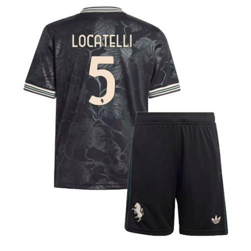 Juventus Manuel Locatelli #5 Tredje Tröja Barn 2025-26 Kortärmad (+ Korta byxor)