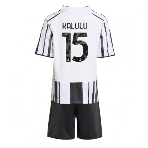 Juventus Pierre Kalulu #15 Hemmatröja Barn 2025-26 Kortärmad (+ Korta byxor)