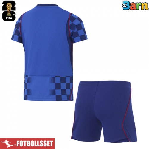 Kroatien Bortatröja Barn VM 2026 Kortärmad (+ Korta byxor)