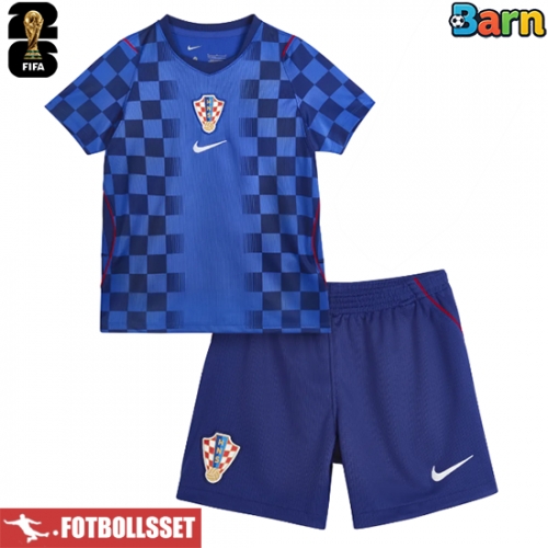 Kroatien Bortatröja Barn VM 2026 Kortärmad (+ Korta byxor)