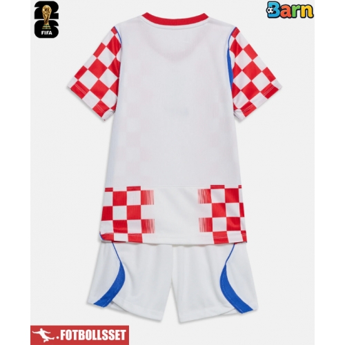 Kroatien Hemmatröja Barn VM 2026 Kortärmad (+ Korta byxor)