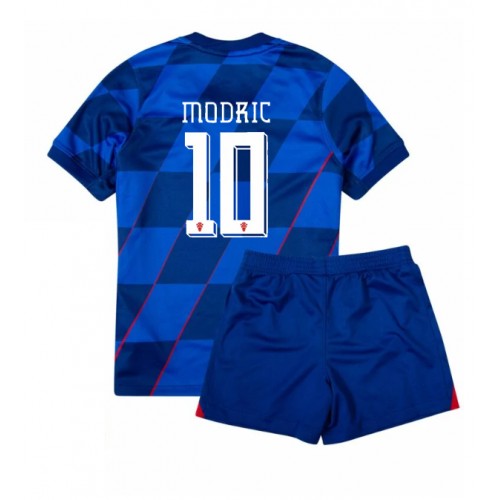 Kroatien Luka Modric #10 Bortatröja Barn EM 2024 Kortärmad (+ Korta byxor)