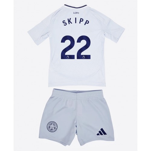 Leicester City Oliver Skipp #22 Tredje Tröja Barn 2024-25 Kortärmad (+ Korta byxor)