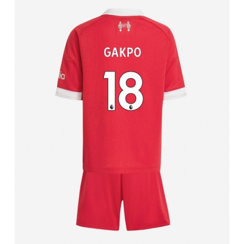 Liverpool Cody Gakpo #18 Hemmatröja Barn 2025-26 Kortärmad (+ Korta byxor)