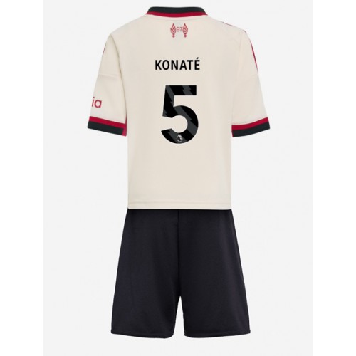 Liverpool Ibrahima Konate #5 Bortatröja Barn 2025-26 Kortärmad (+ Korta byxor)