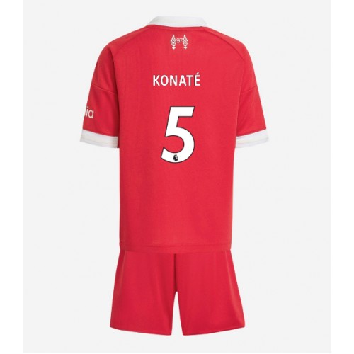 Liverpool Ibrahima Konate #5 Hemmatröja Barn 2025-26 Kortärmad (+ Korta byxor)