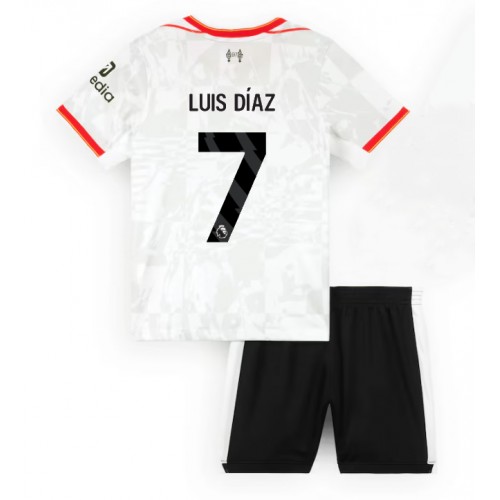 Liverpool Luis Diaz #7 Tredje Tröja Barn 2024-25 Kortärmad (+ Korta byxor)