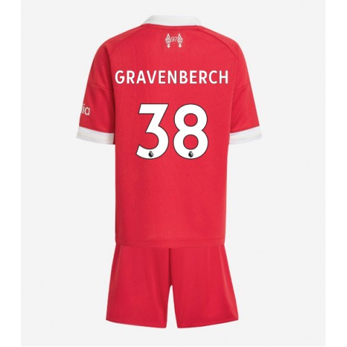 Liverpool Ryan Gravenberch #38 Hemmatröja Barn 2025-26 Kortärmad (+ Korta byxor)