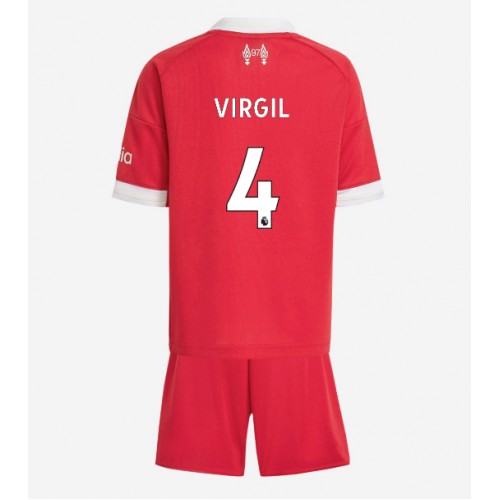Liverpool Virgil van Dijk #4 Hemmatröja Barn 2025-26 Kortärmad (+ Korta byxor)