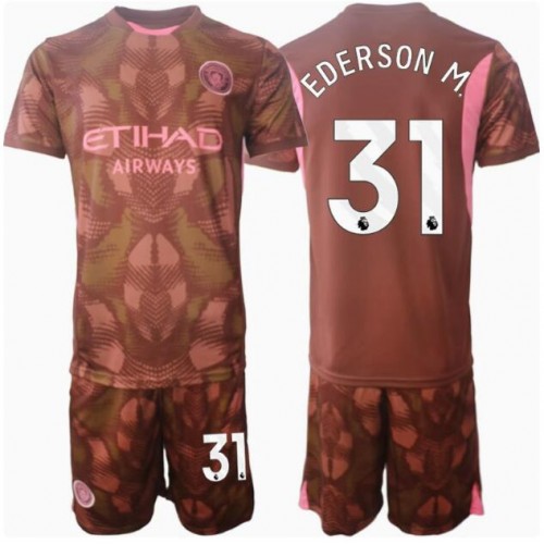Manchester City Ederson Moraes #31 Målvakt Hemmatröja Barn 2024-25 Kortärmad (+ Korta byxor) Manchester City Ederson Moraes #31 Målvakt Hemmatröja Barn 2024-25 Kortärmad (+ Korta byxor)