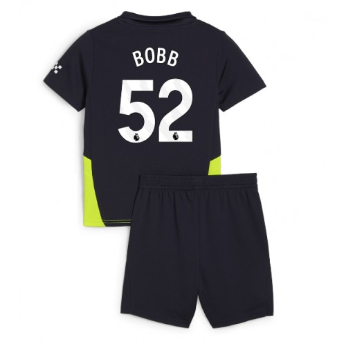 Manchester City Oscar Bobb #52 Bortatröja Barn 2024-25 Kortärmad (+ Korta byxor)