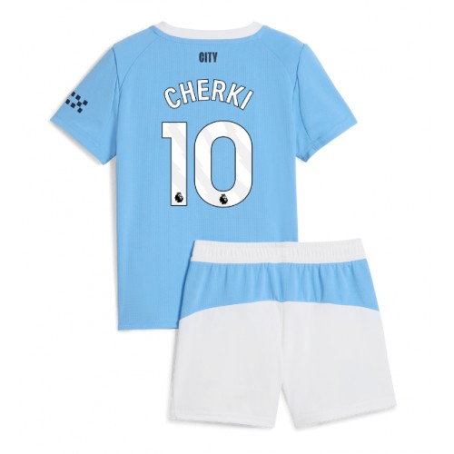 Manchester City Rayan Cherki #10 Hemmatröja Barn 2025-26 Kortärmad (+ Korta byxor)