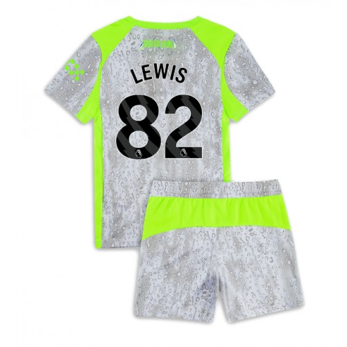 Manchester City Rico Lewis #82 Tredje Tröja Barn 2025-26 Kortärmad (+ Korta byxor)