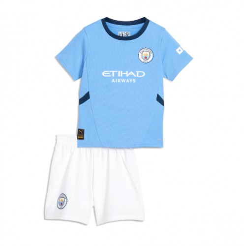 Manchester City Ruben Dias #3 Hemmatröja Barn 2024-25 Kortärmad (+ Korta byxor)
