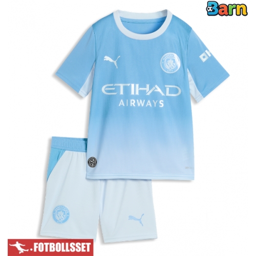 Manchester City Ruben Dias #3 Hemmatröja Barn 2026-27 Kortärmad (+ Korta byxor)
