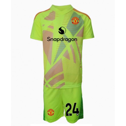 Manchester United Andre Onana #24 Målvakt Bortatröja Barn 2024-25 Kortärmad (+ Korta byxor)