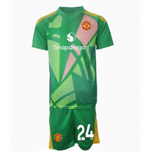 Manchester United Andre Onana #24 Målvakt Tredje Tröja Barn 2024-25 Kortärmad (+ Korta byxor)