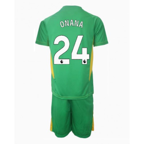 Manchester United Andre Onana #24 Målvakt Tredje Tröja Barn 2024-25 Kortärmad (+ Korta byxor)