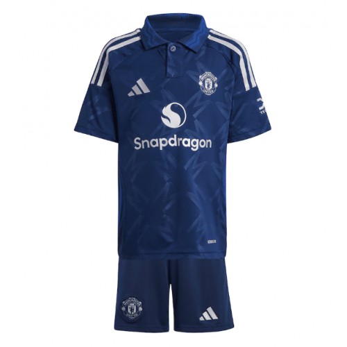 Manchester United Bruno Fernandes #8 Bortatröja Barn 2024-25 Kortärmad (+ Korta byxor)