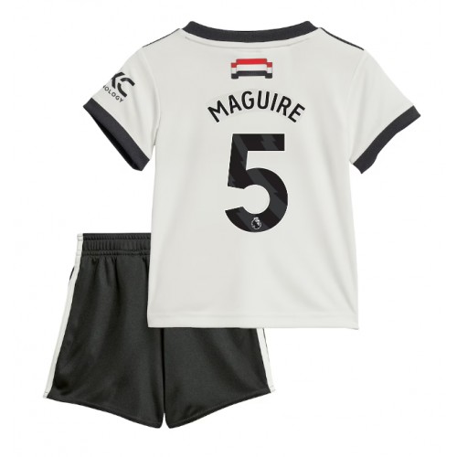 Manchester United Harry Maguire #5 Tredje Tröja Barn 2024-25 Kortärmad (+ Korta byxor)