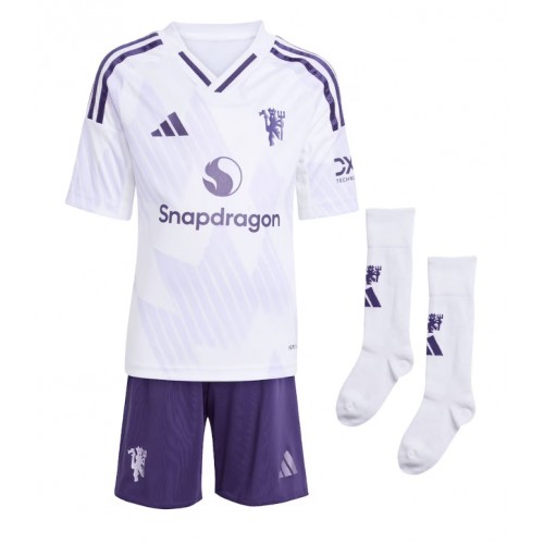 Manchester United Lisandro Martinez #6 Bortatröja Barn 2025-26 Kortärmad (+ Korta byxor)